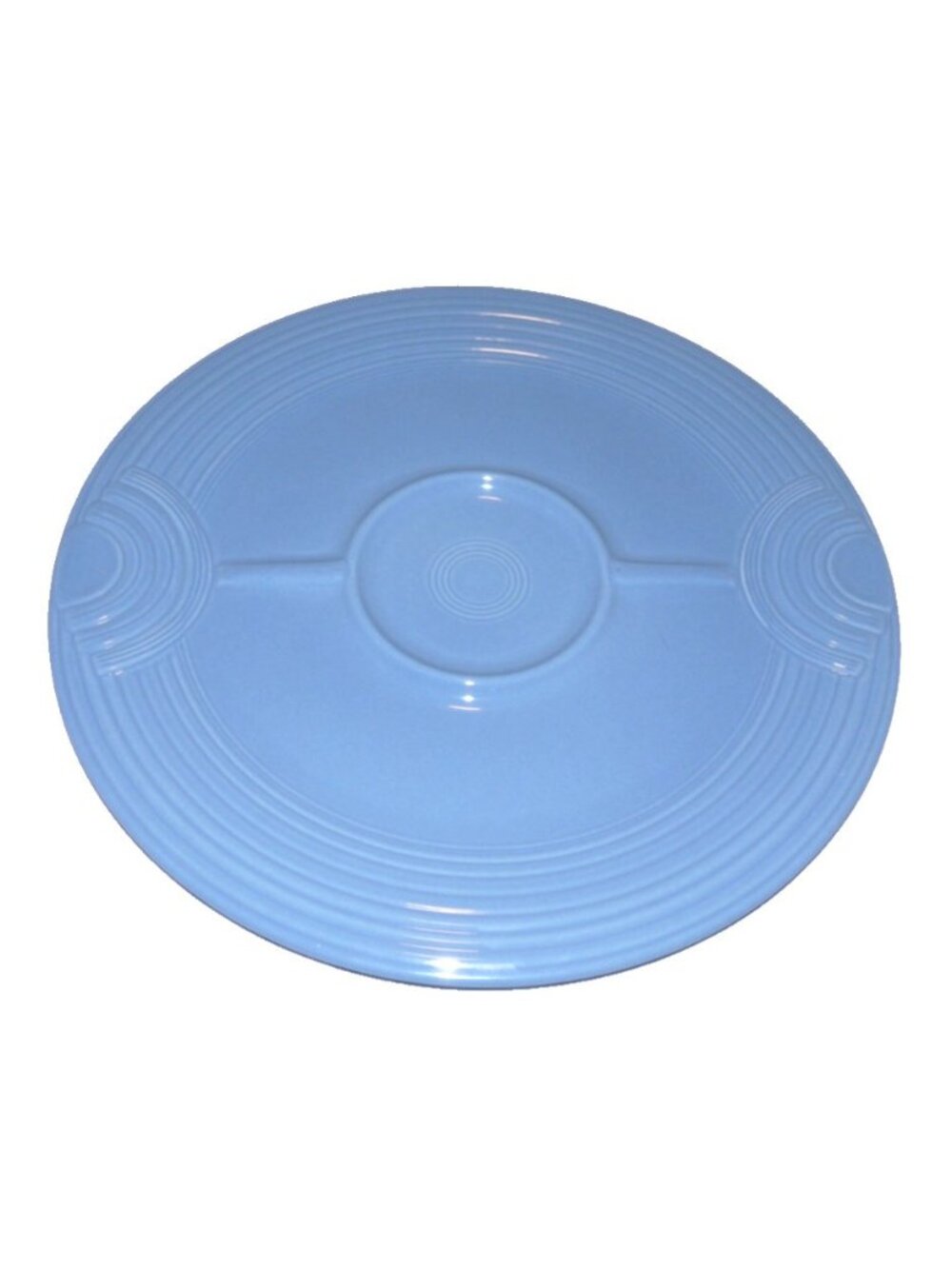 Fiesta light blue 12" Chip & Dip platter Fiestaware Homer Laughlin Lead Free